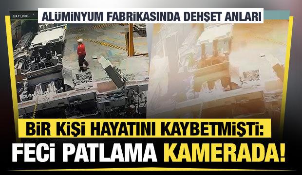 Sakarya'da al&uuml;minyum fabrikasındaki patlamanın g&ouml;r&uuml;nt&uuml;leri ortaya &ccedil;ıktı