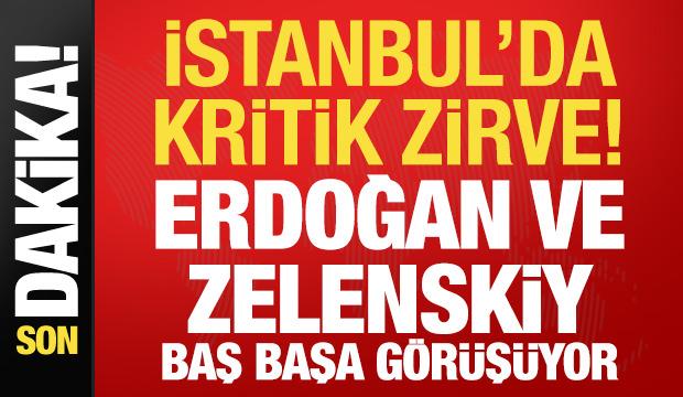 Son dakika: Erdoğan ve Zelenskiy g&ouml;r&uuml;şmesi İstanbul'da başladı!