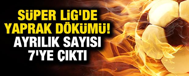 S&uuml;per Lig'de yaprak d&ouml;k&uuml;m&uuml;! Ayrılık sayısı 7'ye &ccedil;ıktı