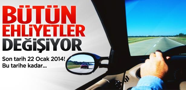 Bütün ehliyetler değişiyor!