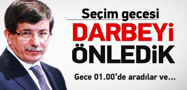 Davutoğlu: Seçim gecesi darbeyi önledik
