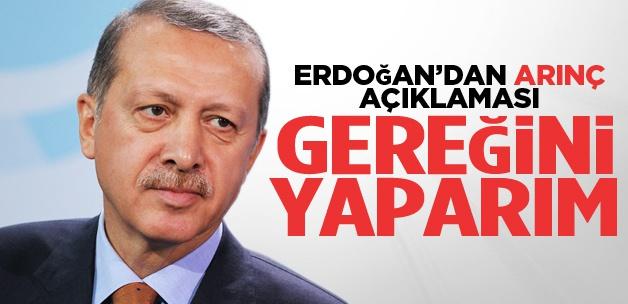 Erdoğan, Arınç ile ilgili ilk kez konuştu