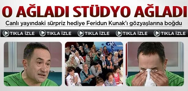 Feridun Kunak'ı gözyaşlarına boğan hediye İZLE