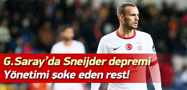 Sneijder'den yönetimi şoke eden rest!