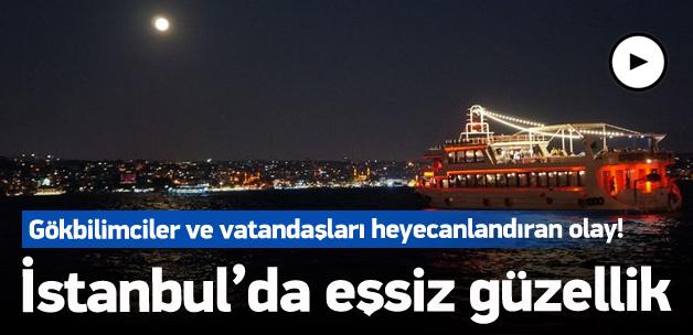İstanbul'da ‘Mavi Ay’ güzelliği