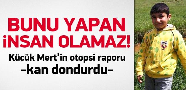 Küçük Mert'in otopsi raporu şoke etti