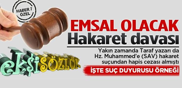 Peygamberimize hakarette Nişanyan emsal olacak!