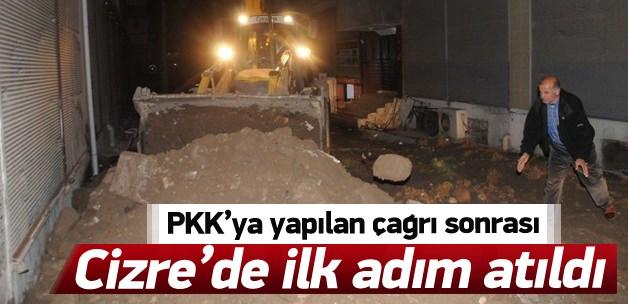 PKK'nın Cizre'de açtığı hendekler kapatıldı