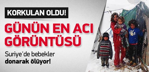 Suriye'de bebekler donarak ölüyor