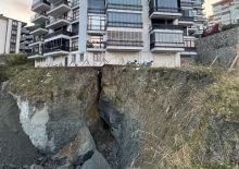 İnşaat alanında göçük: Yan apartman tahliye edildi