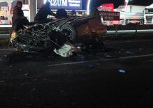 Otomobil tıra arkadan çarpıp takla attı: 1 ölü, 1'i ağır 3 yaralı