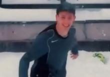 Arda, F.Bah&ccedil;eli isimle -4 derecede karda futbol oynadı