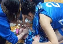 Kadın basketbol ma&ccedil;ında yumruklu kavga! Hastaneye kaldırıldı