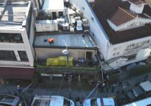 Baylan Pastanesi'nin ka&ccedil;ak b&ouml;l&uuml;mleri yıkılıyor