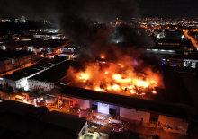 Bursa'da kimyasal kaplama fabrikasında yangın