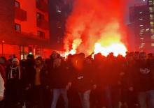 Galatasaray taraftarından İngiltere'de Filistin'e destek