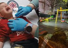 Parkta oynayan &ccedil;ocuğu bı&ccedil;akladı