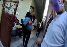 Apartmanda korkutan yangın: 9 kişinin tahliye anları kamerada