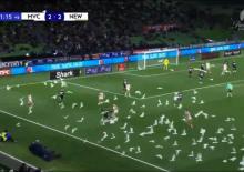 Avustralya Ligi&rsquo;nde ilgin&ccedil; anlar: Sahayı martılar bastı