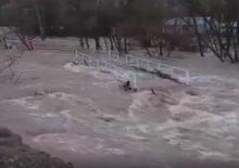 Kızılırmak taştı, k&ouml;yde ev ve ahırları su bastı