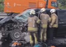 Ey&uuml;psultan'da zincirleme kaza: 6 kişi yaralandı, trafik durdu