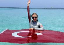 Rekortmen sporcumuz Kaş'ta iki altın madalya kazandı