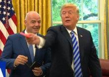 Donald Trump Gianni Infantino'ya sahip &ccedil;ıktı!