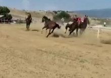 Kastamonu&rsquo;da festivalde at yarışında kaza: 1 jokey yaralı, 2 at &ouml;ld&uuml;