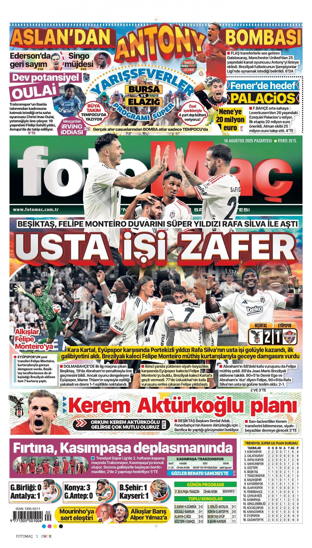 Fotomaç Gazetesi İlk Sayfası